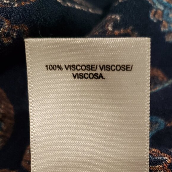 Lucky Brand Faux Wrap Floral Paisley 3/4 Sleeve Top - Picture 7 of 8